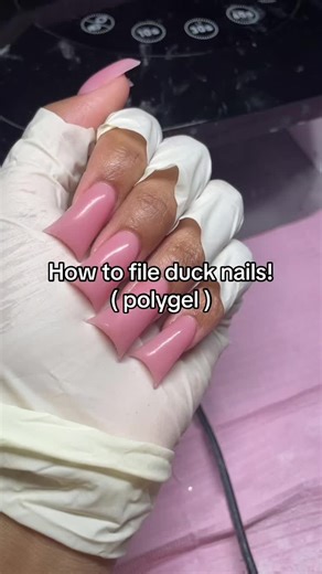 How to Shape Duck Nails with Polygel Tutorial