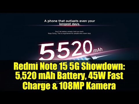 Redmi Note 15 5G Showdown: 5,520 mAh Battery, 45W Fast Charge & 108MP Kamera