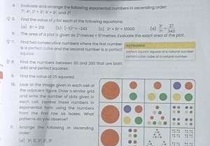 1. Arrange the following exponential numbers in ascending order... | Filo