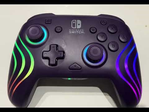 PDP Afterglow Wave Wireless Controller for Nintendo Switch RGB Effects