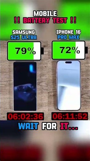 ☠️⚡ IPHONE 16 PRO MAX VS SAMSUNG S25 ULTRA BATTERY TEST!!