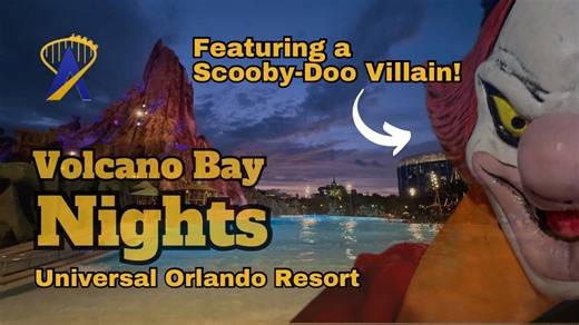 Ghost Clown from Scooby Doo at Volcano Bay Nights