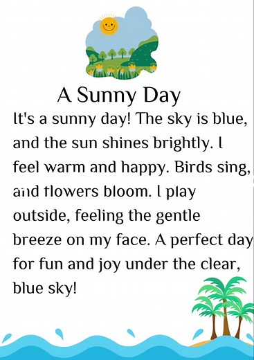 A Sunny Day #sunnyday #sunny #tiktok #english #learnenglish #englishstories #stories #learnontiktok #fyp #foryou