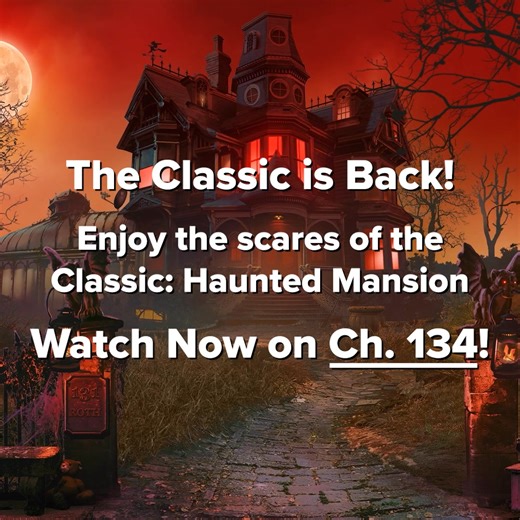 It wouldn’t be Halloween without the Classic: Haunted Mansion DISH scape. Tune to Ch. 134 to watch the classic DISH scape and relive all the scary fun. #dishofficial #DishScapes | DISH