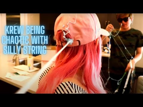 Krew being chaotic with Silly String