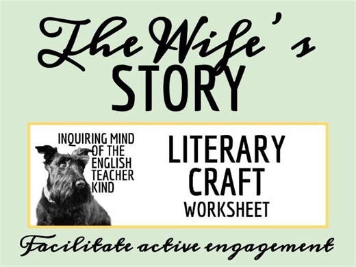 "The Wife's Story" by Ursula K. Le Guin Literary Craft Analysis Worksheet | Teaching Resources