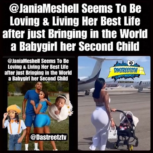 DastreetzTV 📺 CEO 🚦 The Coach on Instagram: "#JaniaMeshell Seems To Be Enjoying Life & “Motherhood” She Names Her Baby Girl #Icelynn 👧🧊 The old #jania Was Different She Has Calmed Down…"