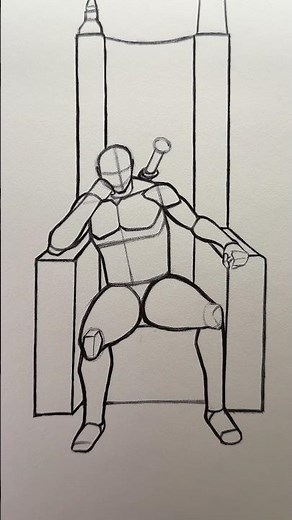 How to Draw Kratos on His Throne ⭐️Tutorial⭐️ #pose #art #godofwar #kratos #tutorial #howtodraw #fy