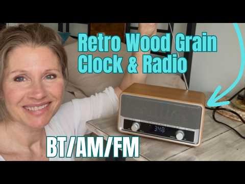 Audiocrazy Retro Clock Radio. AM FM Bluetooth.