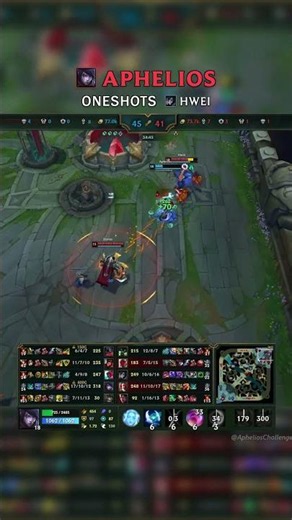 Aphelios ONESHOTS Hwei | KR Master Patch 26.13 #shorts