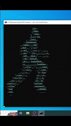 CARA MEMBUAT ANIMASI ASCII ORANG LARI DI CMD #cmd #cmdtricks