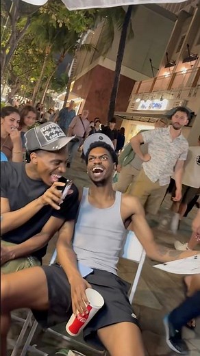 These guys are undefeated in having a good time! #caricature #reactionvideo #timelapsart #waikiki