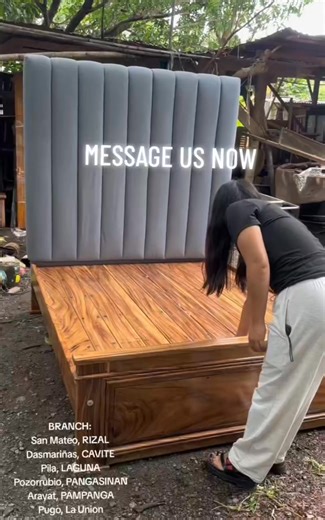 5.8K views · 26 reactions | trip mo ba ng ganitong design sa bed? get yours now殺 BRANCH: San Mateo, RIZAL Dasmariñas, CAVITE Pila, LAGUNA Pozorrubio, PANGASINAN Arayat, PAMPANGA Pugo, La Union #solidwoodfurniture #modernfurniture #bedroom #highlightsシ゚ #WoodenFurniture #Installment #furniture #furniturestore #solidwood #forsale #localbusiness #shortfilm #wood | House of furniture philippines | Facebook