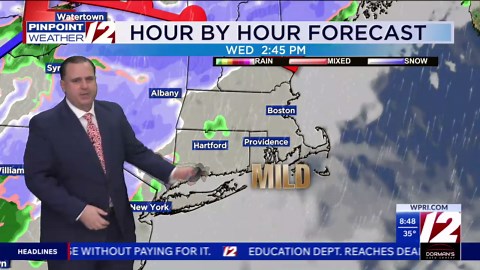 WPRI 12 weather forecast for 12/10/25: Mild today with rain showers late