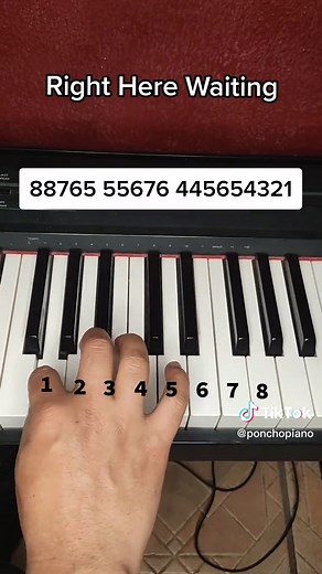 Right Here Waiting piano tutorial #pianotutorial #ponchopiano #piano #pianolessons