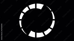 Loading Circle, Video. Loading Animation Icon on Transparent Background. Download Progress, Preloader Animation Web Design Template, Interface Buffering. Seamless Loop Animation 4K with Alpha Channel