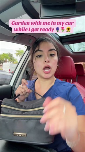 GRWM while i garden in my car 🪻🌷🌻 #fyp #foryoupage #fyp | grwm girl