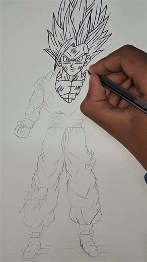 who to draw next? 💭 #art #drawing #gohan #dragonball #ink #asmrshorts