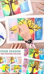 1.5K views · 25 reactions | Gorgeous 4 Seasons Tree Art  https://www.artycraftykids.com/art/four-seasons-tree-painting-easy-art-project-for-kids/ | Arty Crafty Kids | Facebook