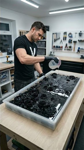 I Turned Black Roses Into a Luxury Epoxy Resin Table 🤯✨