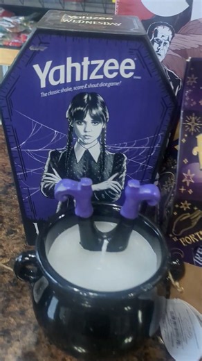 Wednesday Yahtzee for the Addams Family megafans you know on Board Game Night