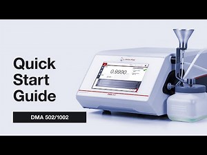 How to use the DMA 502/1002 digital density meters | Quick Start Guide | Anton Paar