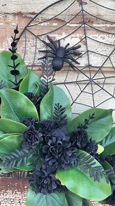 Spider Web Halloween Wreath for Front Door, Spooky Wreath for Halloween Door, Spiderweb Halloween Wreath With Spider, Modern Halloween Decor - Etsy