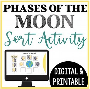 Moon Phases Sort Activity - Phases of the Moon Worksheet