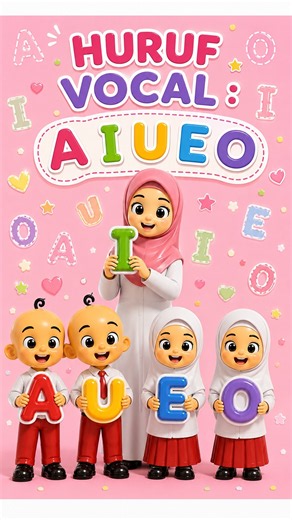 Vowel Letters AIUEO, Learn to Read Letters! 🔤#LearningLetters #kidsongs #EducationalKidsSongs