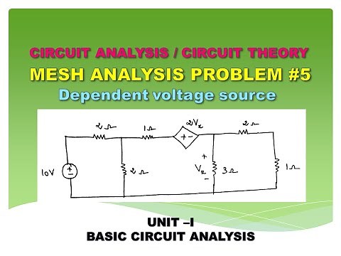 Mesh analysis with dependent voltage source | Mesh analysis | Circuit analysis | circuit theory