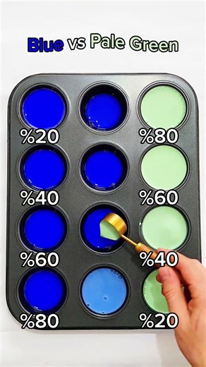 Cool Blue Meets Soft Pale Green | Unexpected Color Magic 🌈 #colortheory #colorscope #colors