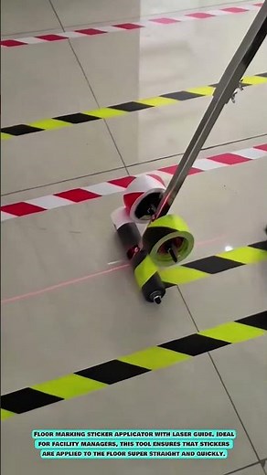 Practical Technique for Applying Floor Stickers with a Laser Guide #innovationtools
