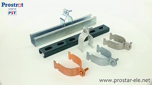 Prostrut Channel Support System Conduit Clamp EPDM Lined Strut Clamp
