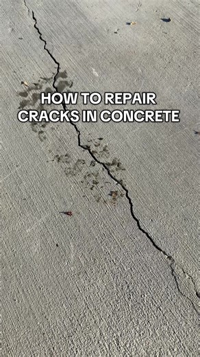 How to Repair the cracks in your concrete driveway, patio and sidewalk so easy. #howto #diyrepair #homemaintenance #concreterepair @Magic Crack Filler #concrete