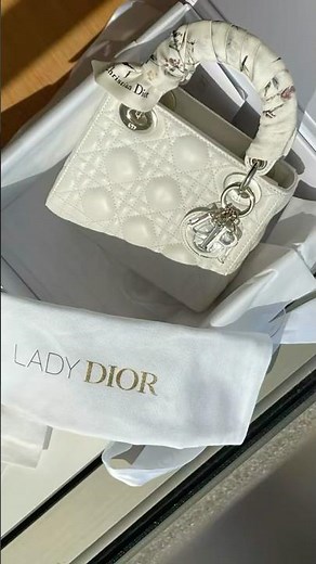 디올 레이디백 미니 라떼 까나쥬 🤍 Dior Lady Bag unboxing