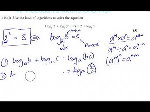 EDEXCEL IAL C12 JAN 2018 Q10i Simple Log Equations