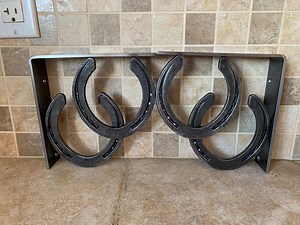 2 Horseshoe Shelf Brackets (large Size) - Etsy