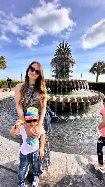 Charleston – der perfekte Ort, um nach New York einfach mal… durchzuatmen. 😅 Direkt vom Hafen ging’s los: leicht sumpfige Lowcountry-Vibes und schon der erste Springbrunnen. Natürlich habe ich dort erstmal Limbo unter der Fontäne gemacht. 💦🕺 Nach 30 Minuten war unser Kleiner komplett nass. Ersatzklamotten? Natürlich nicht dabei. Zum Glück Sonne satt. ☀️ Weiter zum Pineapple Fountain 🍍 und entlang der Promenade mit diesen riesigen Südstaaten-Eichen, die aussehen wie aus einem Fantasyfilm. Daz