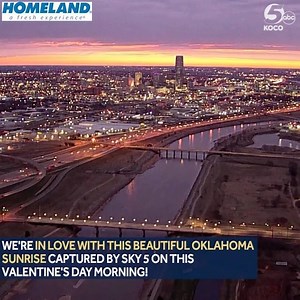 13K views · 523 reactions | WHOA! Oklahoma is showing us LOVE with this beautiful sunrise on Valentine's Day! ❤️️ Sky 5 captured this video in downtown OKC. Share your Valentine's Day photos with us. https://bit.ly/2uMjmC3 | KOCO 5 News | Facebook