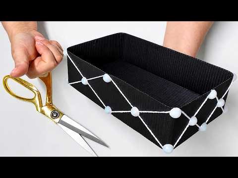Easy Diy Cardboard Organizer! Do It Yourself | Homemade Organizer