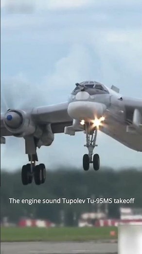 The engine sound Tupolev Tu-95MS takeoff
