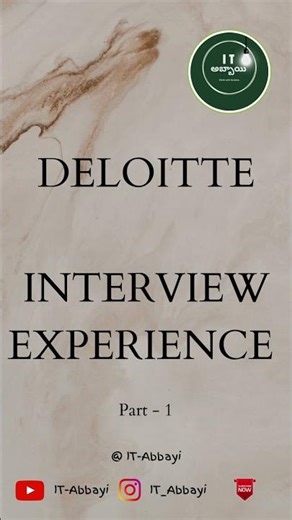 DELOITTE INTERVIEW EXPERIENCE | part 1 #deloitte #youtubeshorts #interview #itjobs #jobs2023 #jobs