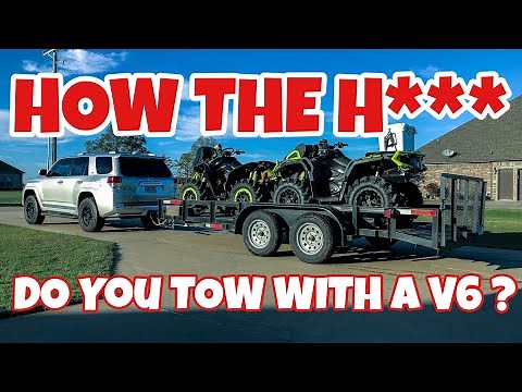 HOW I TOW WITH MY 4 RUNNER - TOWING 4000 LBS WITH A V6 WITH NO SQUAT.