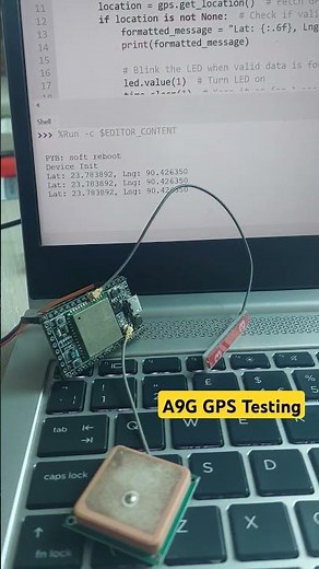 Ai-thinker A9G GPS testing..#iot #iiot #arduino #gps #a9g #diy #experiment #shorts