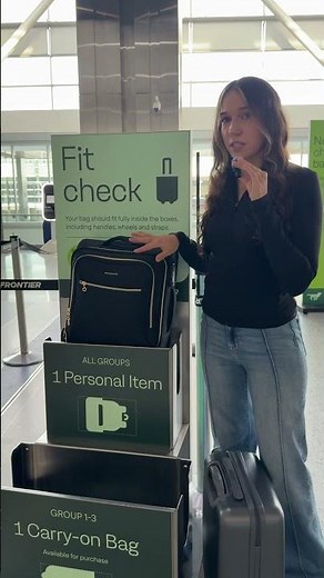 Frontier Airlines Personal Item Sizer Test (Fabric vs Hardshell)