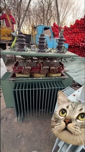 Jak wygląda transformator z olejem #fizyka #nauka #technika