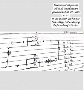 There is a cicuit given in which all the values are given aside... | Filo