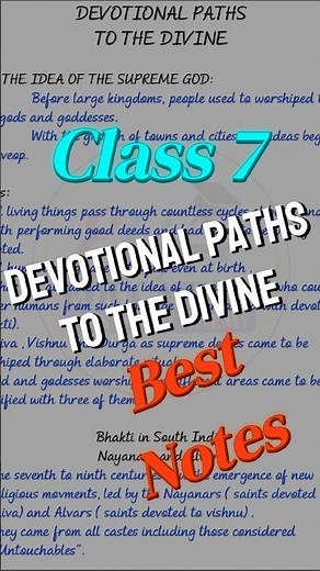 Class 7 History Chapter 6 Notes |Devotional Paths to the Divine | CBSE NCERT |Full Chapter Explained