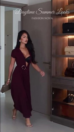 Classy & Chic | Elena Button-Up Midi Dress in Burgundy 💋 Fall Fashion Try-On