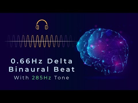 0.66Hz Delta Binaural Beat + 285Hz Frequency | Deep Pain Relief, Cellular Repair & Restorative Sleep